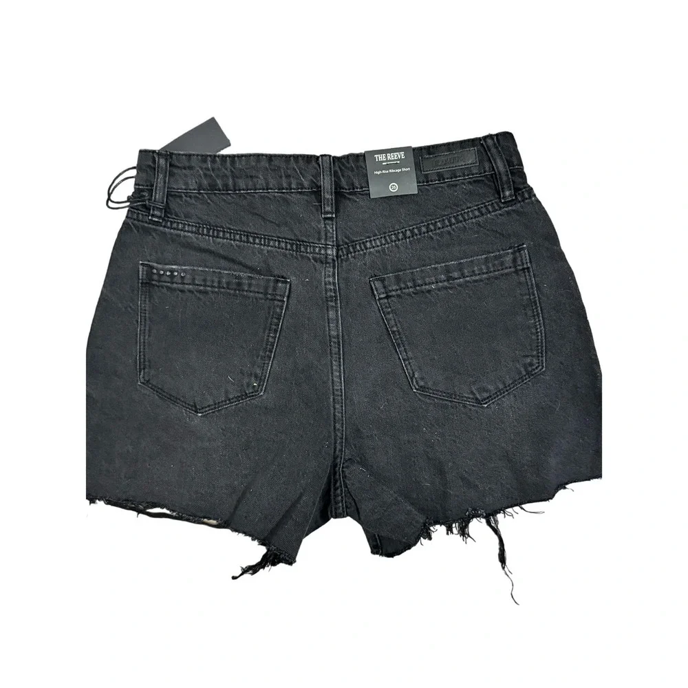 NWT Blanknyc The Reeve High Rise Ribcage Short Black Women's Size 26 - Picture 5 of 8